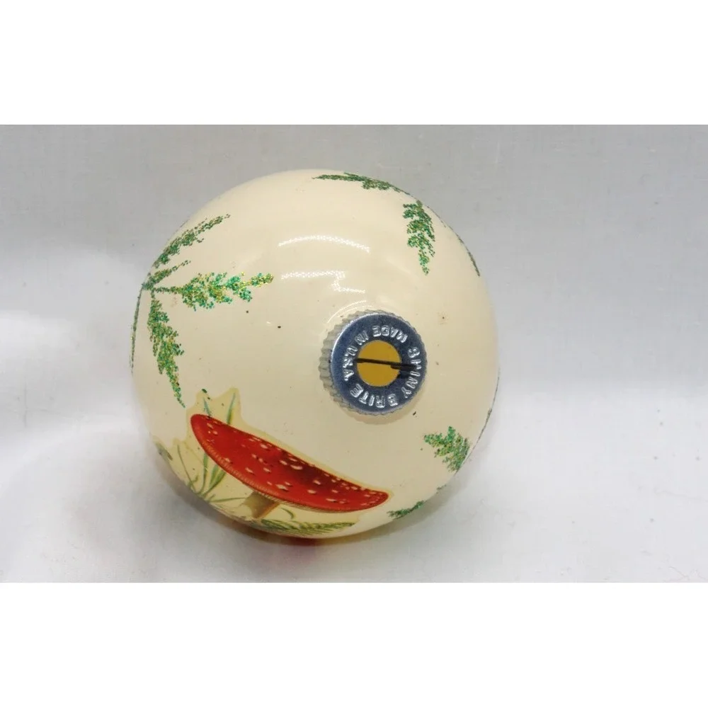 VTG MUSHROOM Glass Christmas Ornament‎ 2.5